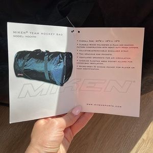 New hockey bag without wheels, Miken